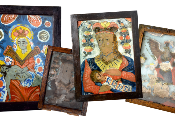 Maľba pod sklom – náboženské motívy